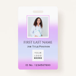 Crachá Enfermeira de Foto Código de Barras Médico Serviço