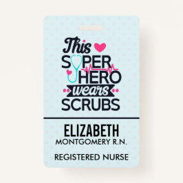 Crachá Enfermeira incrível dizendo tipografia