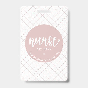 Crachá Enfermeira Personalizada RN formatura Elegante