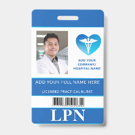 Crachá Enfermeira Prática Licenciada na Vertical, Enferme