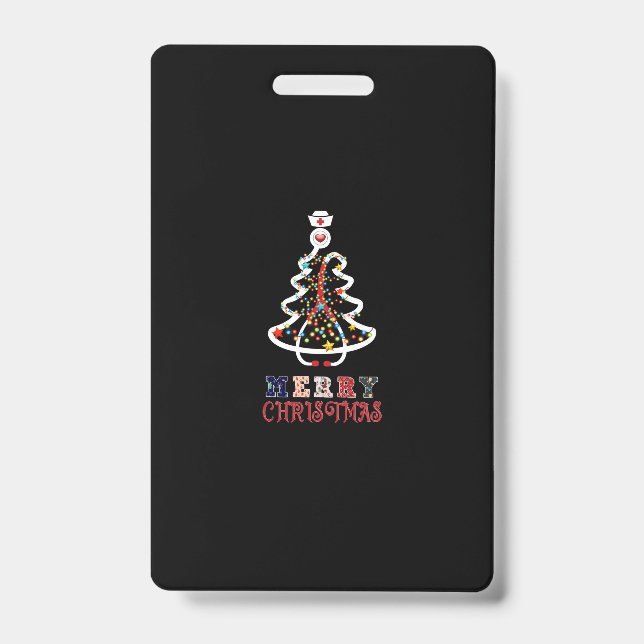 Crachá Enfermeira Presente | Feliz Natal (Frente)