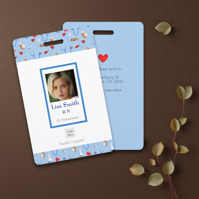 Crachá Enfermeira Registrada em Equipamentos Médicos Pers (Criador carregado)