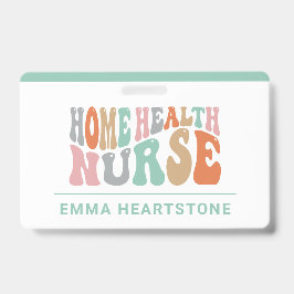 Crachá Enfermeiro de Cuidados de Saúde Domésticos