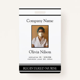 Crachá Enfermeiro Registrado de Foto