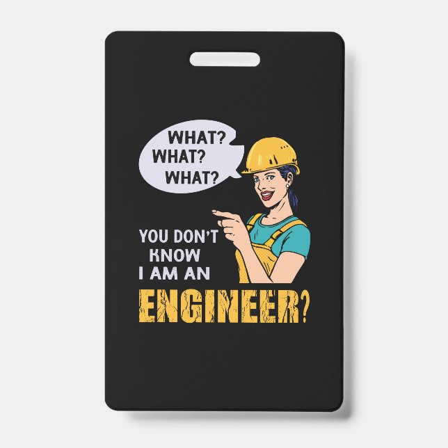 Crachá Engenheiro Eu Sou Um Engenheiro (Frente)