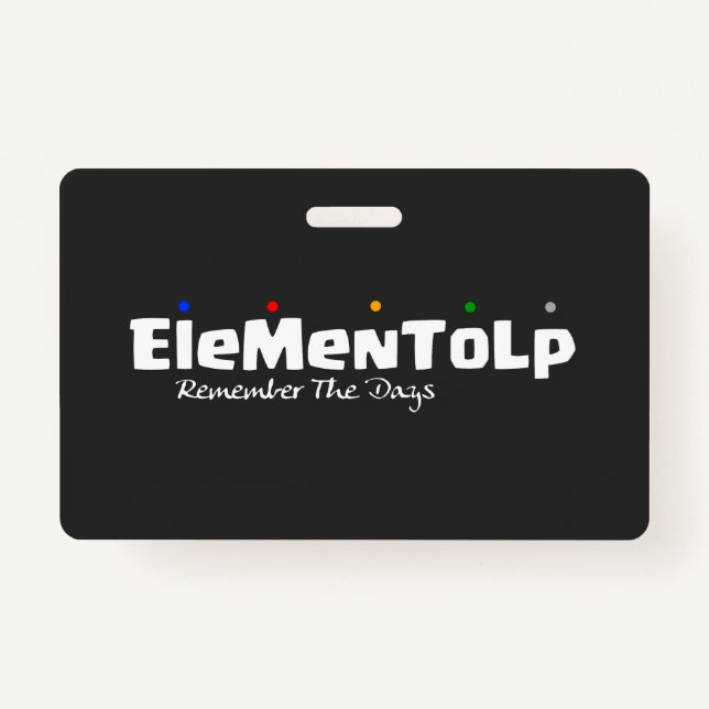 Crachá Engraçado Alphabet Sayings (Frente)