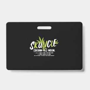 Crachá Engraçado Tio Weed Fumante Tio Tio Lover Presente