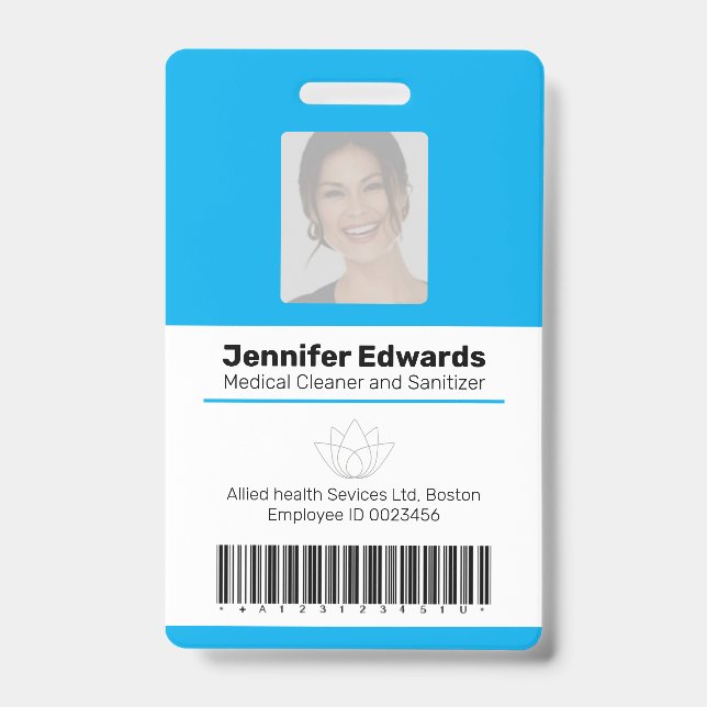 Crachá Entrada de código de barras de identificação de tr (Frente)