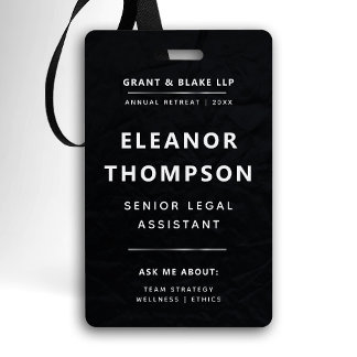 Crachá Equipe construindo negócios de QR moderno e elegan