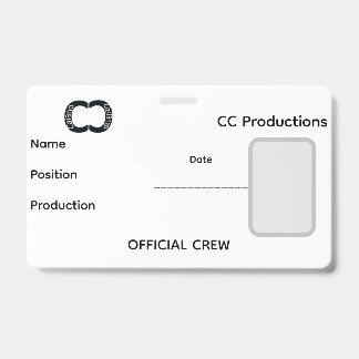 Crachá Equipe da CC Productions