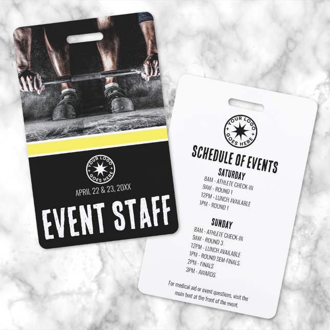 Crachá Equipe de Evento Logo (Logo Event Staff Badge)