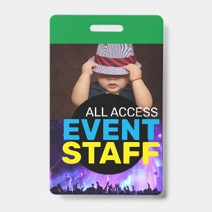 Crachá Equipe de eventos de acesso
