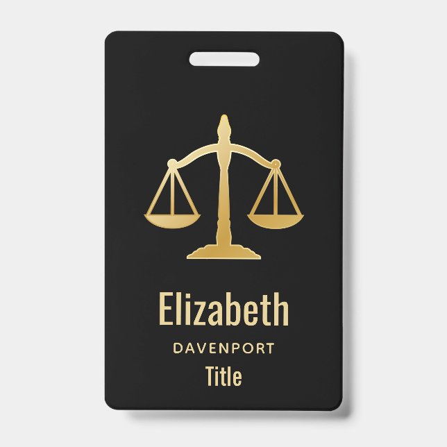 Crachá Escamas Douradas do Tema de Design de Lei de Justi (Frente)