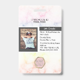 Crachá Escolar em casa sem escolarização Estudante Arco-Í