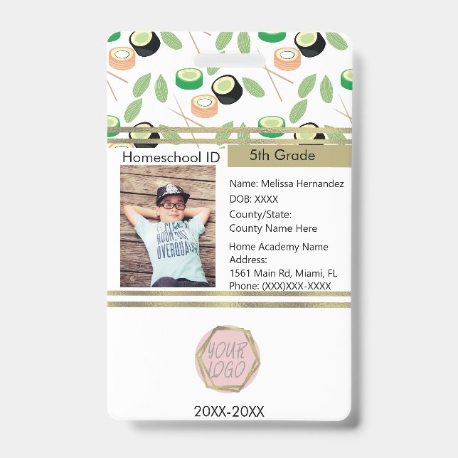 Crachá Escolar Em Casa Sem Escolher Estudante Privado Sus (Frente)