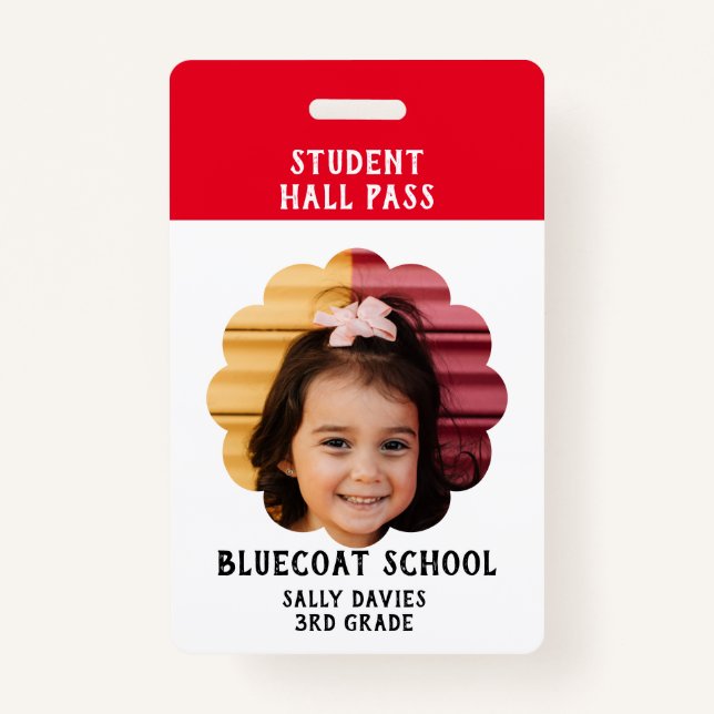 crachá escolar estudantil (Frente)