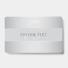 Crachá Escrita de roteiro de monograma editável elegante 