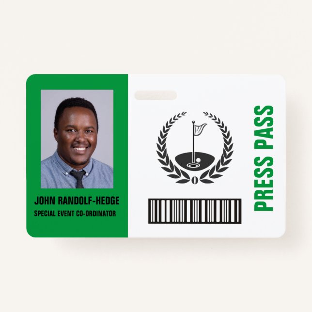 CRACHÁ ESPECIAL DE SEGURANÇA DE EVENTOS DE GOLFE (Frente)