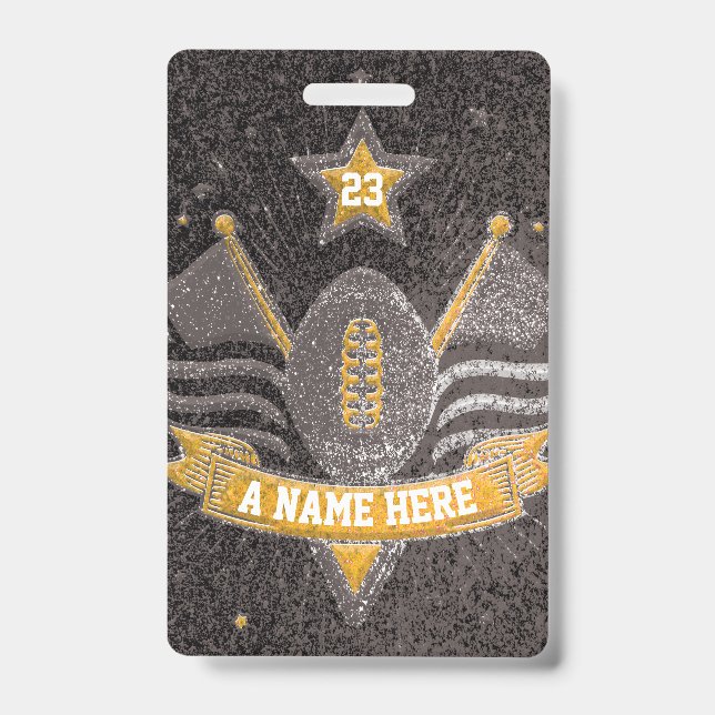 Crachá Esporte da Equipe de Futebol da Escola de Gliters  (Front)