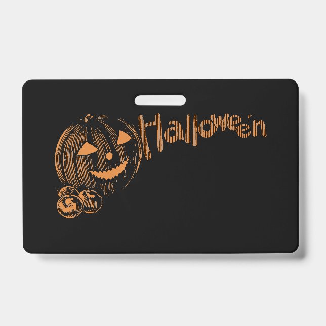 Crachá Esquadrão do Papai dos Jack o Lanterns do Hallowee (Frente)