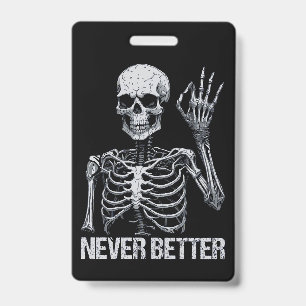 Crachá Esqueleto de Halloween - Nunca Melhor I