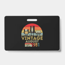 EST 1981 August Vintage aniversário de 40 anos