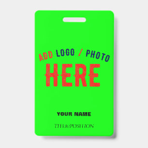 CRACHÁ ESTAMPADO MODERNO PERSONALIZADO NEON VERDE VERIFIC