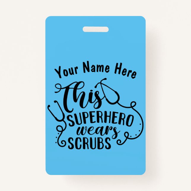 Crachá Este Super-Herói Veste Crubs - Nome Personalizado (Frente)
