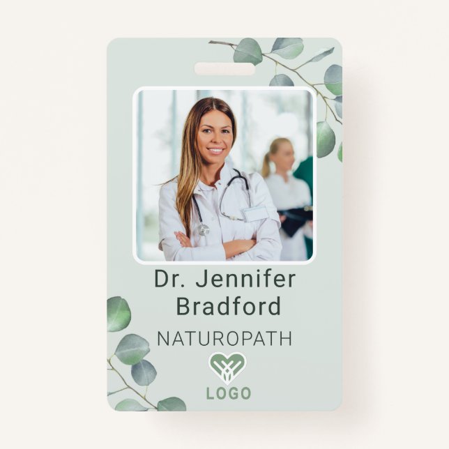 Crachá Estilo Eucalyptus Personalizado (Frente)
