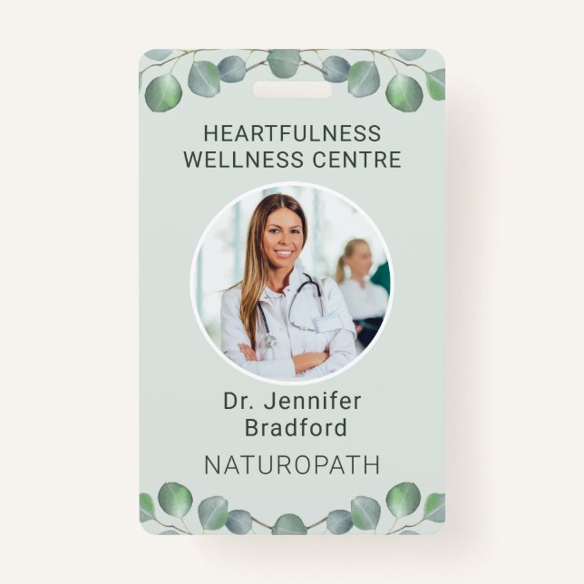 Crachá Estilo Eucalyptus Personalizado (Frente)