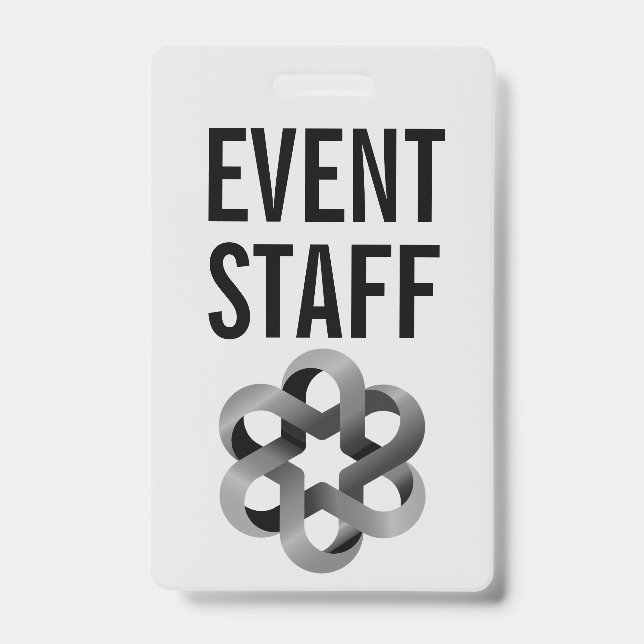 Crachá Estilo Minimalista para Equipe de Evento (Frente)