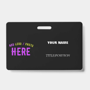 CRACHÁ ESTILOSO MODERNO PERSONALIZÁVEL PRETO VERIFICADO C