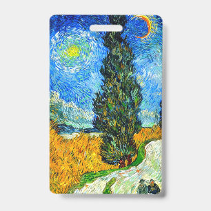 Crachá Estrada com Cipreste e Estrela de Van Gogh