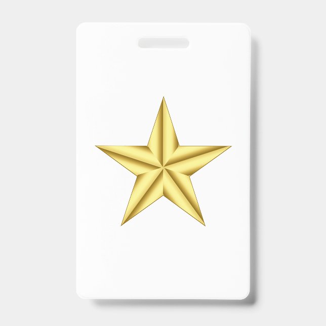 Crachá Estrela Geral Dourada Militar (Frente)