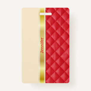 Crachá Etiqueta/Crachá Dourado da fita