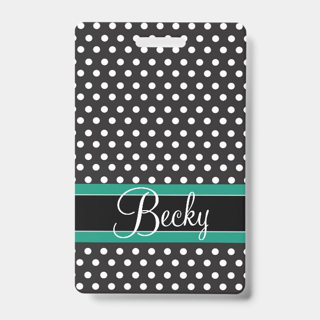 Crachá Etiqueta de Bagagem de Pontos Pequenos (Frente)