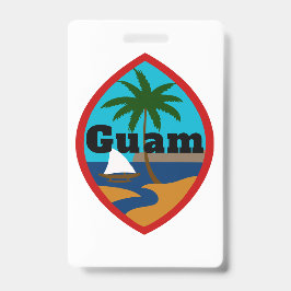 Crachá Etiqueta de Bagagem Selo de Guam
