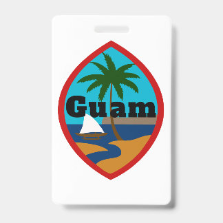 Crachá Etiqueta de Bagagem Selo de Guam