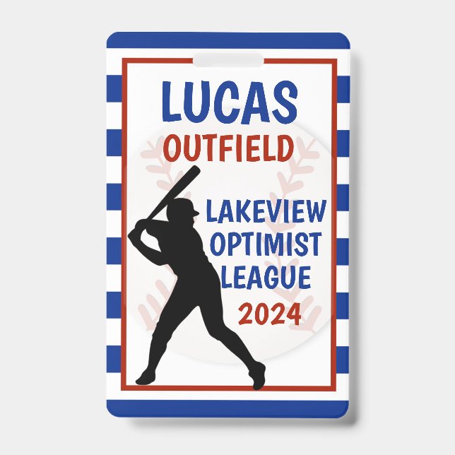 Crachá Etiqueta de Bolsa de Beisebol (Frente)