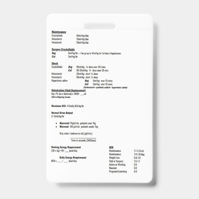 Crachá Etiqueta de Dosagem de Taxa de Fluido (Frente)