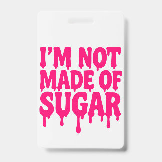 Crachá Etiqueta de ID Vertical Neon-Pink - Personalizável