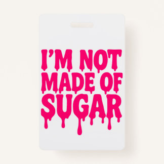 Crachá Etiqueta de ID Vertical Neon-Pink - Personalizável