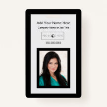 Etiqueta de identificação de logotipo de foto adic