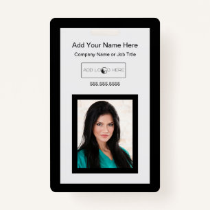 Crachá Etiqueta de identificação de logotipo de foto adic