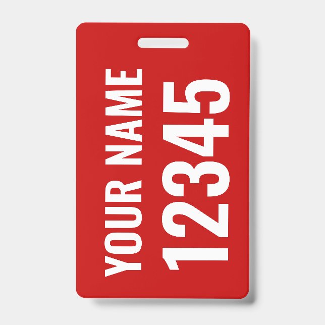 Crachá Etiqueta Dolly / Etiqueta de Venda com Nome e Núme (Frente)