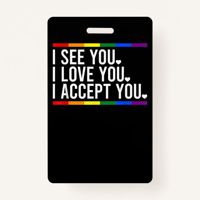 Crachá Eu Adoro Orgulho Lgbt De Monte Assombrado Lgbt Mês (Frente)