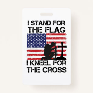 Crachá Eu defendo o canalizador para a cruz bandeira dos