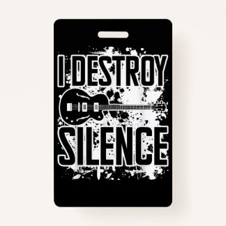 Crachá Eu Destruo Silence Bass Player Engraçado Música De