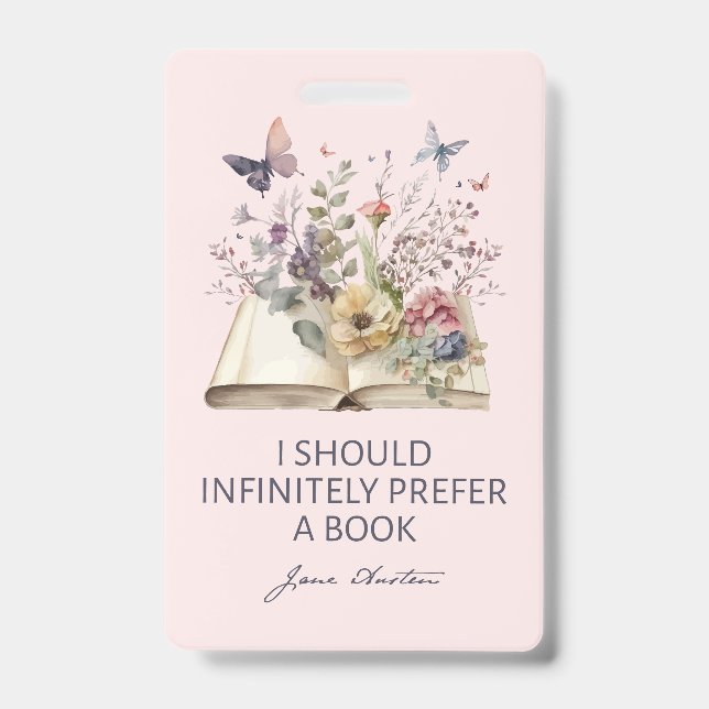 Crachá Eu Deveria Preferir Infinitamente Um Livro II - Ja (Frente)
