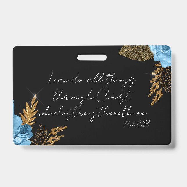 Crachá Eu Posso Fazer Todas As Coisas Bíblia Versa (Frente)